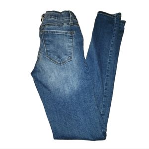 KanCan Womens Jeans Size 0/23 Juniors Skinny Mid Rise Medium Wash